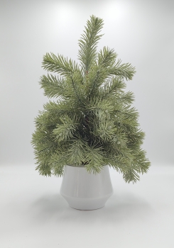 Artificial Natural‑Shape Fir Tree in Matte White Pot