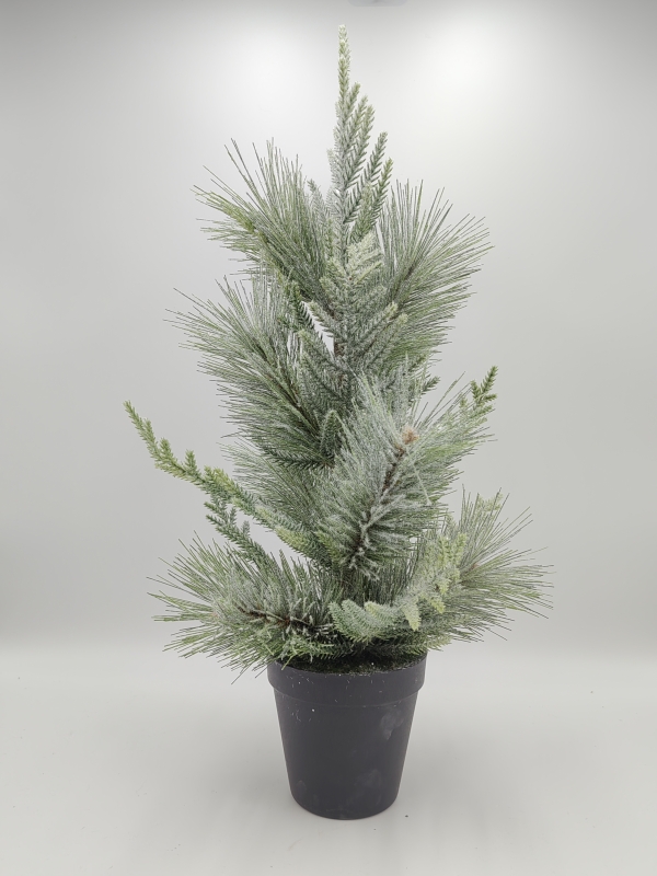 Snow‑Dusted Tabletop Evergreen Tree