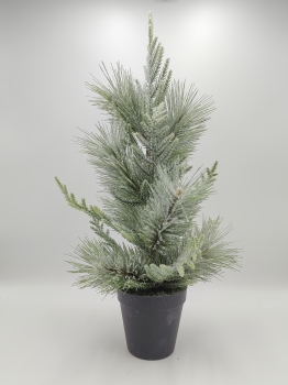 Snow‑Dusted Tabletop Evergreen Tree